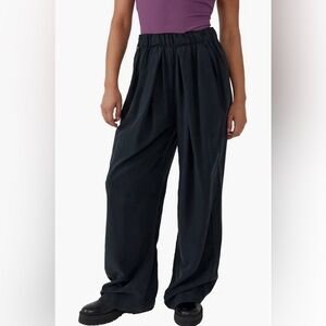 Free People Nothing to Say Black Wide Leg Pants Large